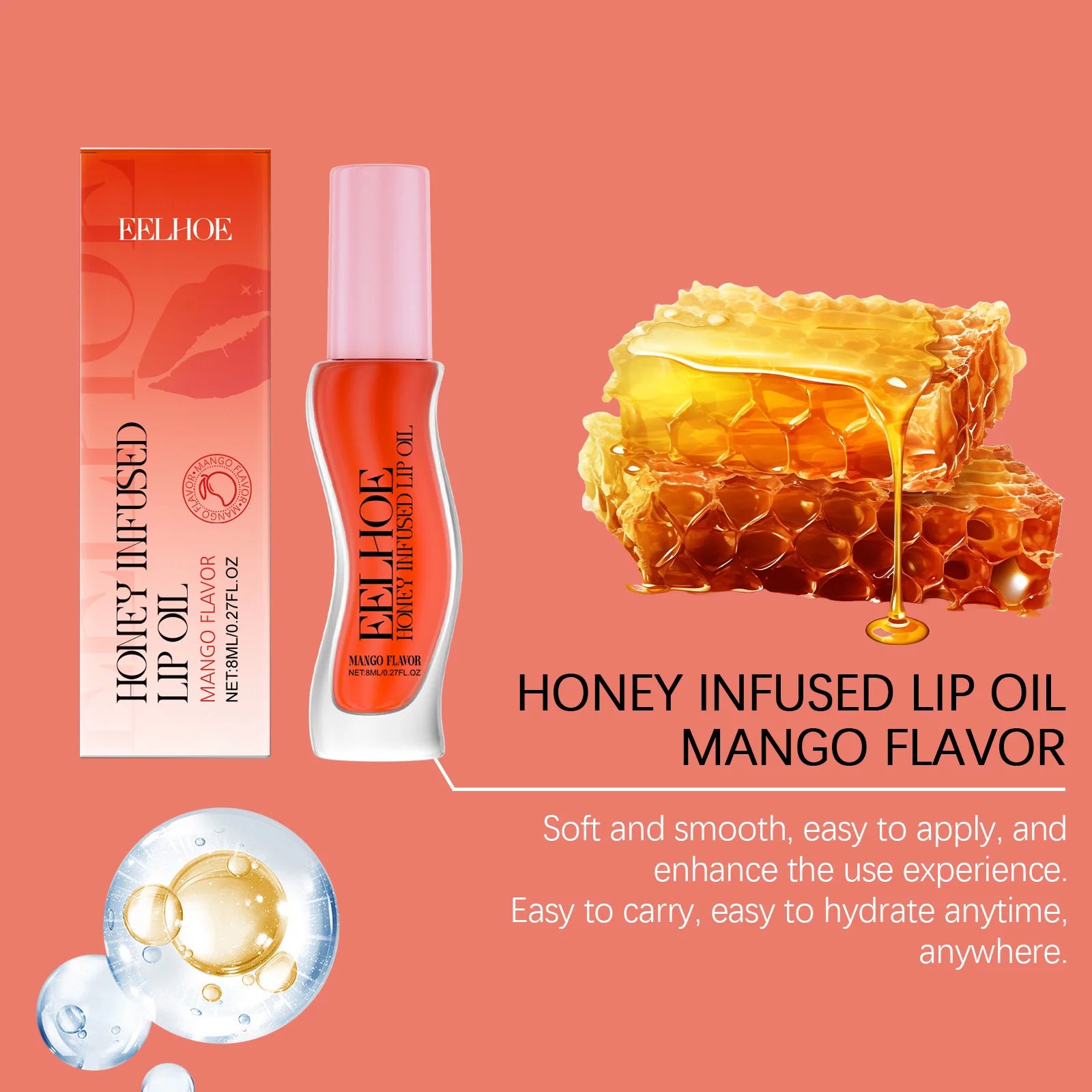 Eelhoe 8ml Honey Mango Flavor Moisturizing Lip