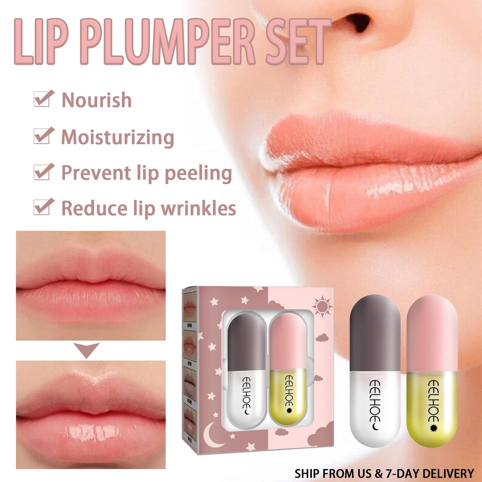 Lip Plumper Set Lip Moisturizing And Fading