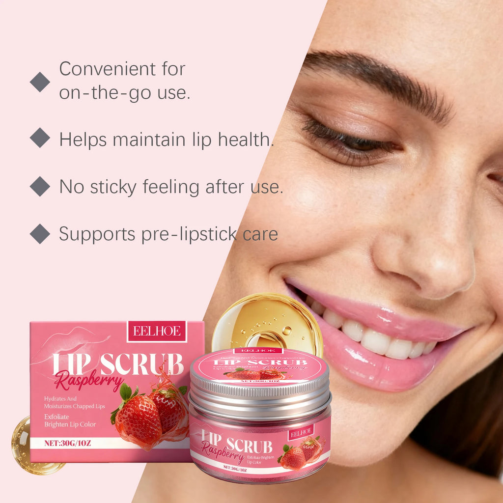 Strawberry Lip Scrub Exfoliating Preventing Drying Cracking